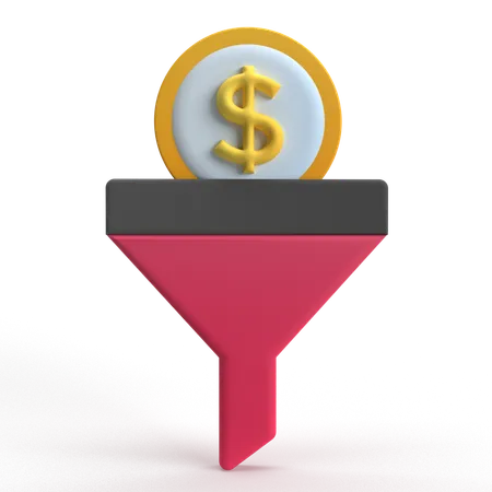 Doller Funnel  3D Icon