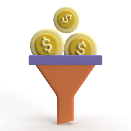 Doller Funnel  3D Icon