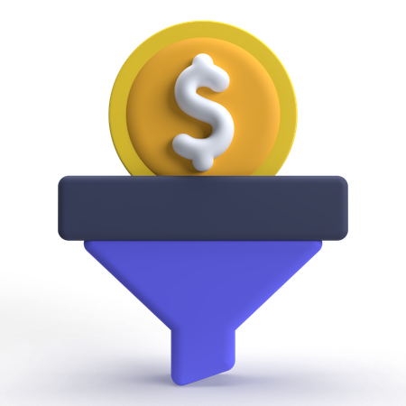 Doller Funnel  3D Icon