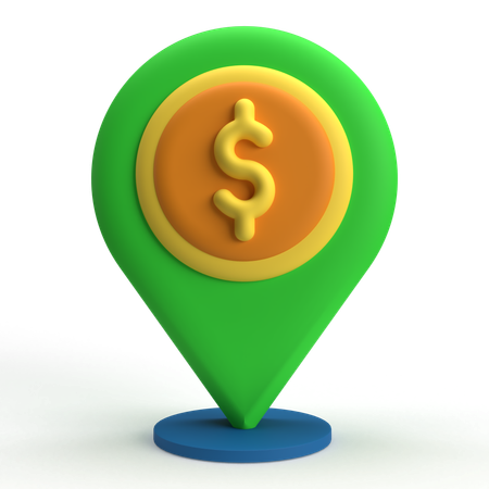 Doller Location  3D Icon