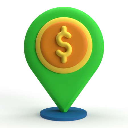 Doller Location  3D Icon