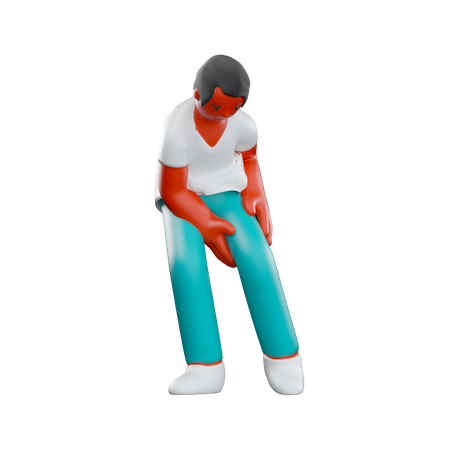 Dolor de rodilla  3D Illustration