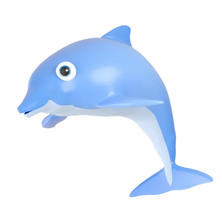 Dolphin Illustration In 3 D Design 3D Icon