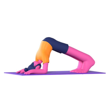 Dolphin Pose  3D Icon