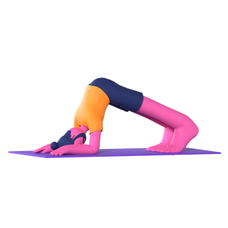 Dolphin Pose  3D Icon