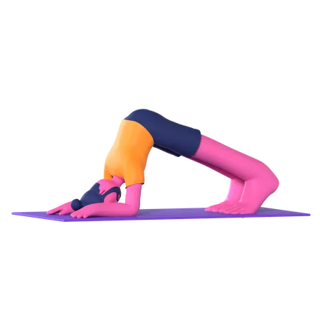 Dolphin Pose  3D Icon