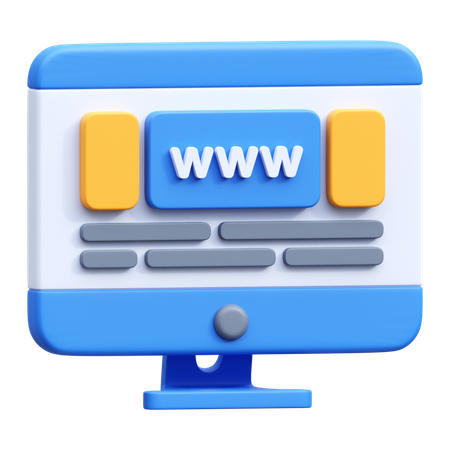 Domain  3D Icon