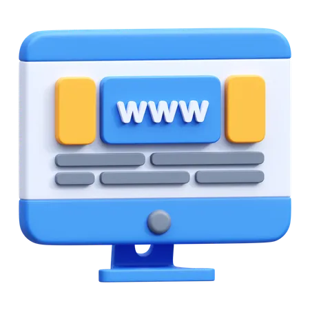 Domain  3D Icon