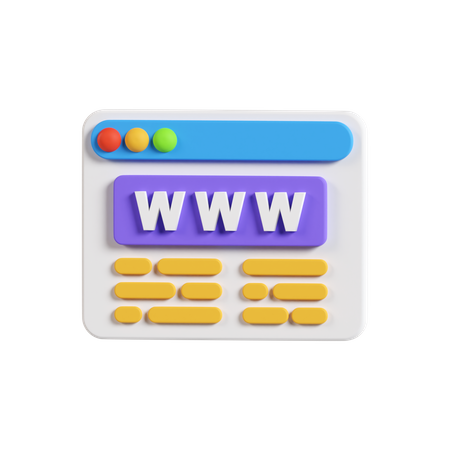 Domain  3D Icon