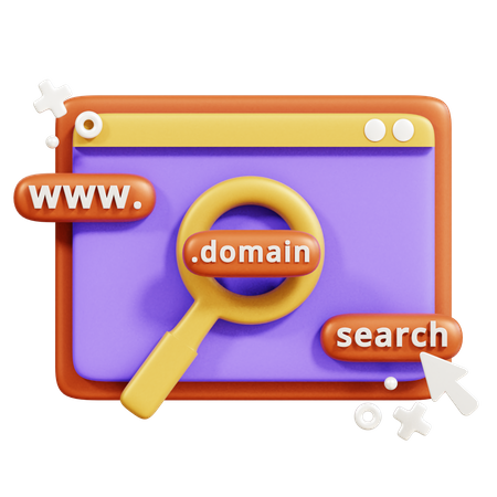 Domain  3D Icon