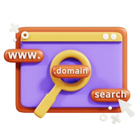 Domain  3D Icon