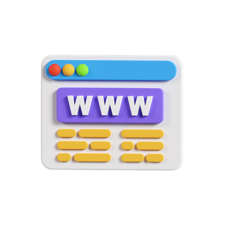 Domain  3D Icon