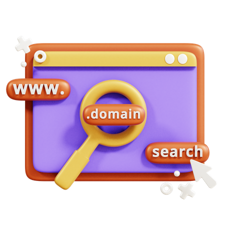 Domain  3D Icon
