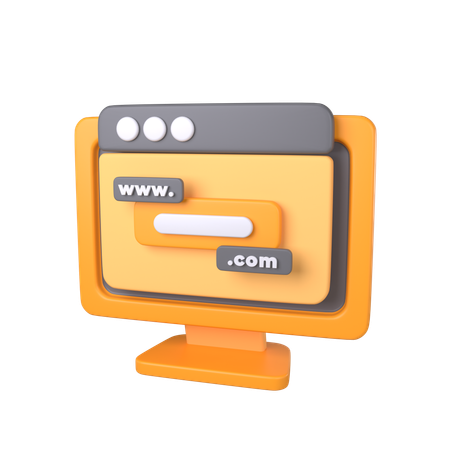 Domain Name  3D Icon