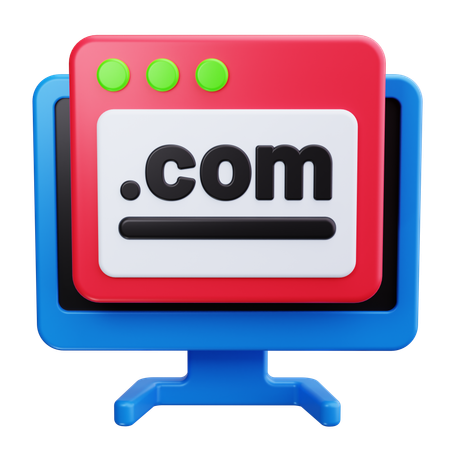 Domain Name  3D Icon