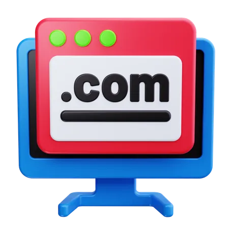 Domain Name  3D Icon