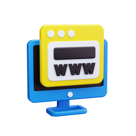 Domain Name  3D Icon