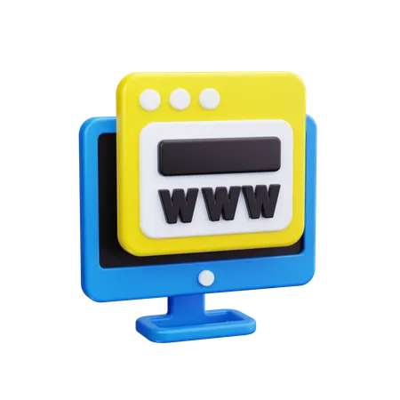 Domain Name  3D Icon