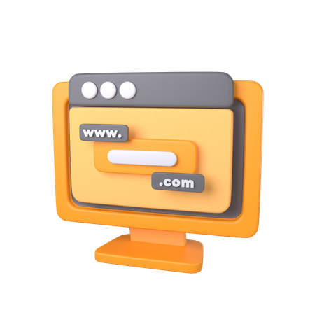 Domain Name  3D Icon