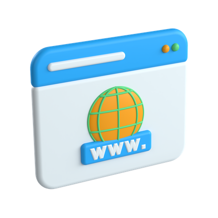 Domain Name  3D Icon