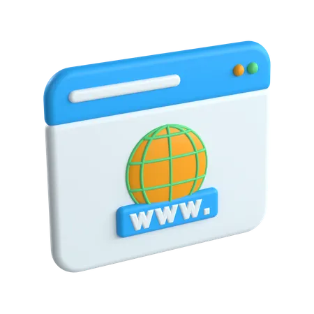 Domain Name  3D Icon