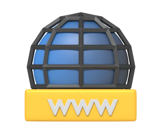 Domain Name  3D Icon