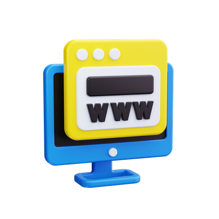 Domain Name  3D Icon