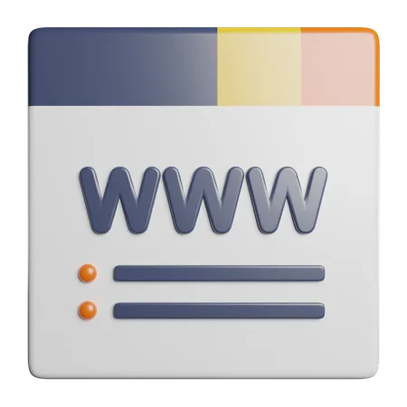 Domain Registration  3D Icon