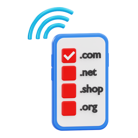 Domain registration  3D Icon