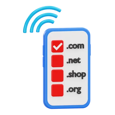Domain registration  3D Icon