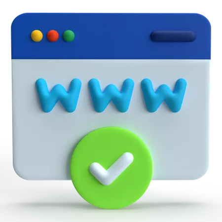 Domain Registration  3D Icon