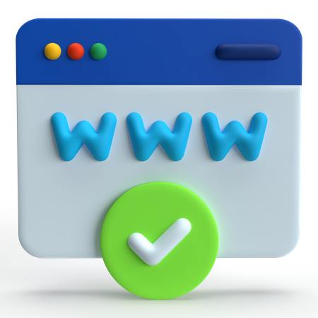 Domain Registration  3D Icon