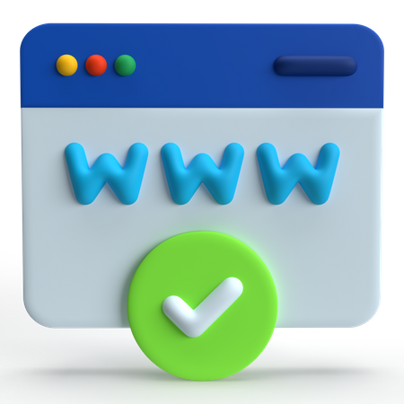 Domain Registration  3D Icon