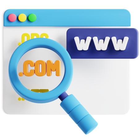 Domain Search  3D Icon