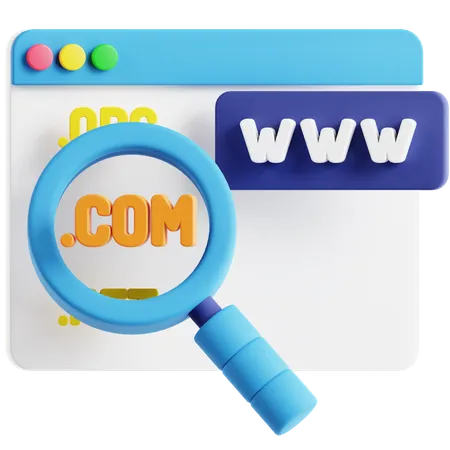 Domain Search 3 D Icon 3D Icon