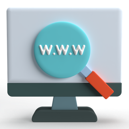 Domain Search  3D Icon