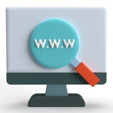 Domain Search  3D Icon