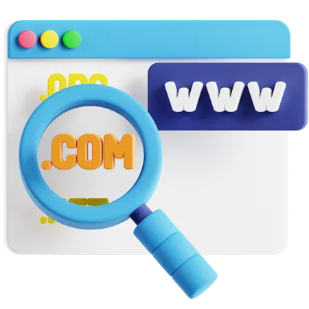 Domain Search  3D Icon