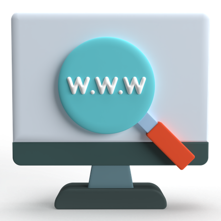 Domain Search  3D Icon