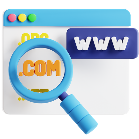 Domain Search  3D Icon