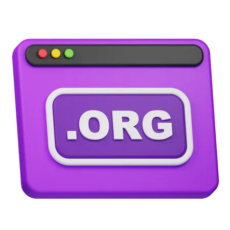 Domaine org  3D Icon