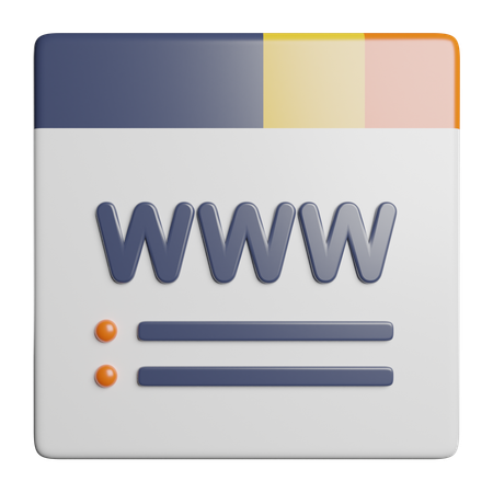 Domain Registrierung  3D Icon