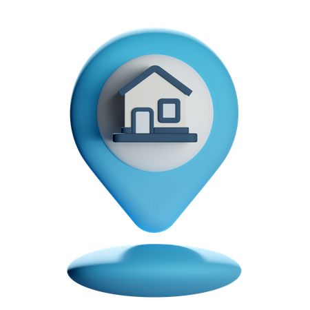 Épinglette de localisation du domicile  3D Icon