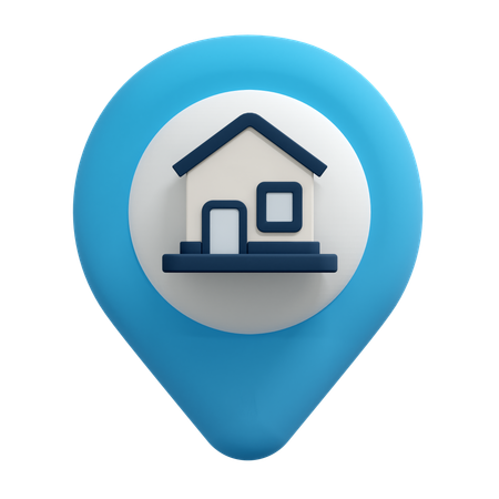 Épinglette de localisation du domicile  3D Icon