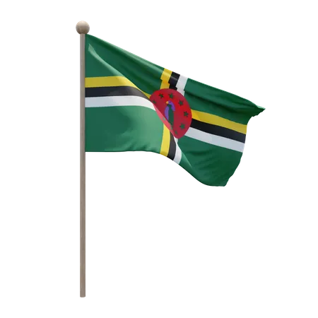 Dominica-Fahnenmast  3D Flag