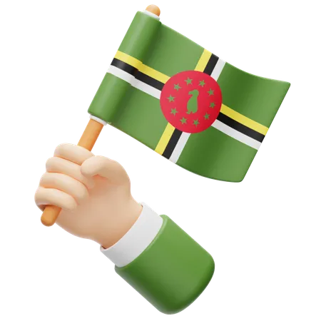 Dominikanische Flagge  3D Icon