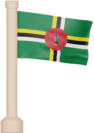 Dominikanische Flagge  3D Icon