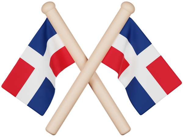 Dominican Republic Flag  3D Icon