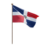 3d dominican republic flag