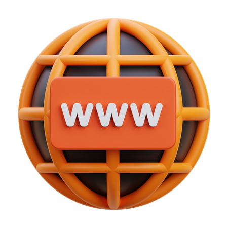 Domínio da web  3D Icon